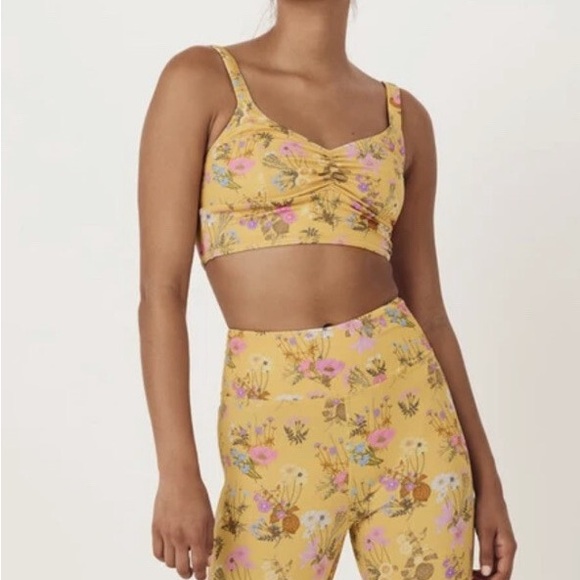Spell & the Gypsy Collective Wild Bloom Athletic Workout Set - Mustard - Picture 9 of 11